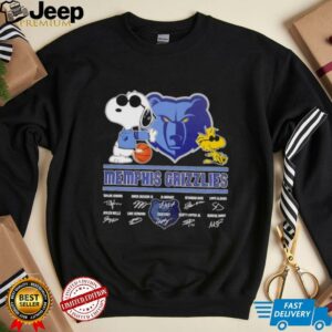 Snoopy and Woodstock Memphis Grizzlies signatures shirt