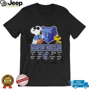 Snoopy and Woodstock Memphis Grizzlies signatures shirt2