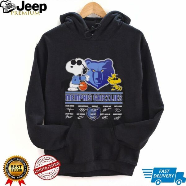 Snoopy and Woodstock Memphis Grizzlies signatures shirt