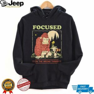Snoopy and Woodstock and Bigfoot focused on the wrong things shirt