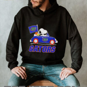 Snoopy and Woodstock driving Florida Gators basketball shirt2