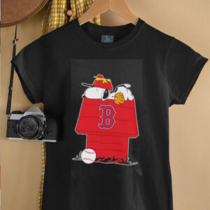 Snoopy and Woodstock sleeping dog house Boston Red Sox shirt0