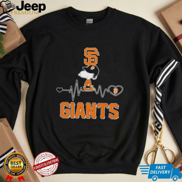 Snoopy heartbeat San Francisco Giants shirt