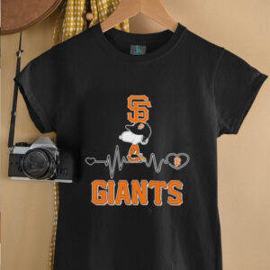 Snoopy heartbeat San Francisco Giants shirt