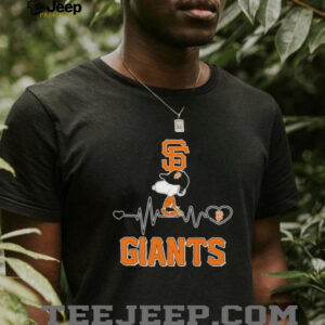 Snoopy heartbeat San Francisco Giants shirt2