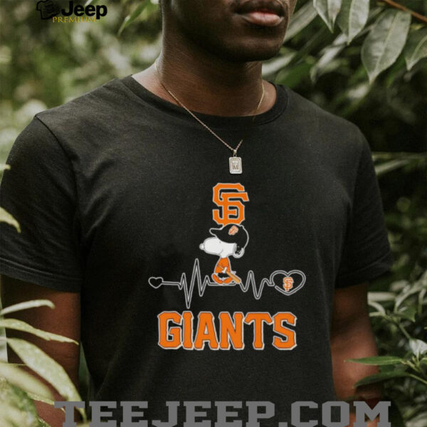 Snoopy heartbeat San Francisco Giants shirt