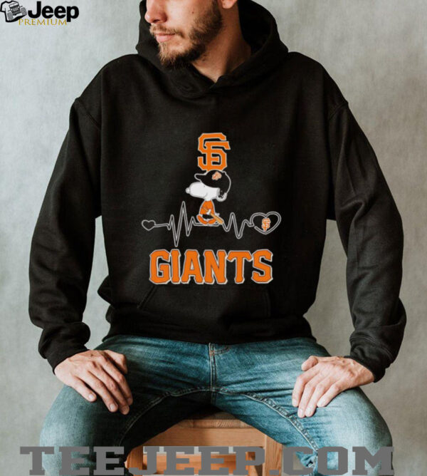Snoopy heartbeat San Francisco Giants shirt