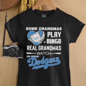 Some Grandpas Play Bingo Real Grandpas Watch Los Angeles Dodgers Diamond Heart T shirts