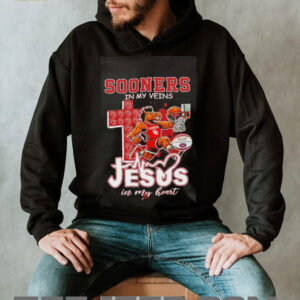 Sooners in my veins Jesus in my heart basketball mascot shirt2