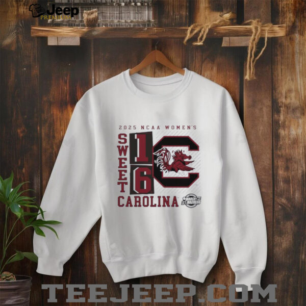 South Carolina Gamecocks 2025 NCAA Women’s Basketball Tournament March Madness Sweet 16 No Look Pass shirt