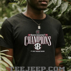 South Carolina Gamecocks 2025 SEC Womens Basketball Regular Season Champions Locker Room T Shirt4