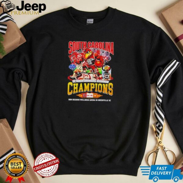 South Carolina Gamecocks 2025 SEC Women’s Basketball Tournament Champions Bon Secour Wellness Arena In Greenville SC shirt