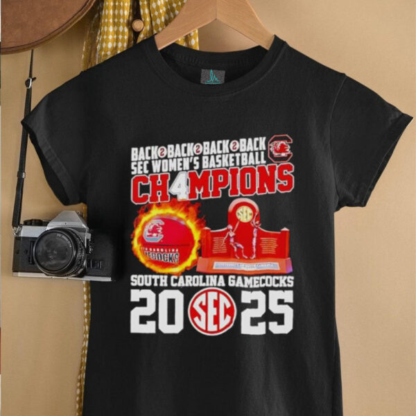 South Carolina Gamecocks Back 2 Back 2 Back 2 Back SEC Womens Basketball Champions shirt