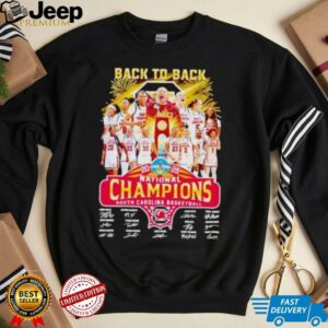 South Carolina Gamecocks women’s basketball back to back 2025 national champions signatures shirt