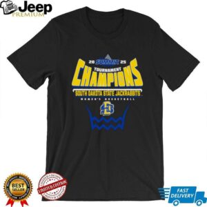 South Dakota State Jackrabbits 2025 Summit League Womens Basketball Tournament Champions Shirt3