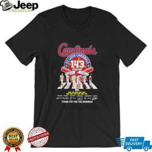 St Louis Cardinals 143 seasons 1882 2025 thank you for the memories unisex t shirt2