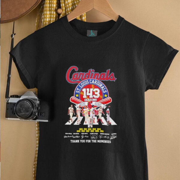 St Louis Cardinals 143 seasons 1882 2025 thank you for the memories unisex t shirt