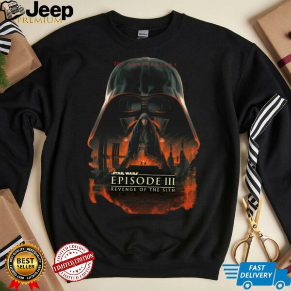Star Wars 20th Anniversary Episode III Epic Big Chest Poster Long Sleeve T Shirt