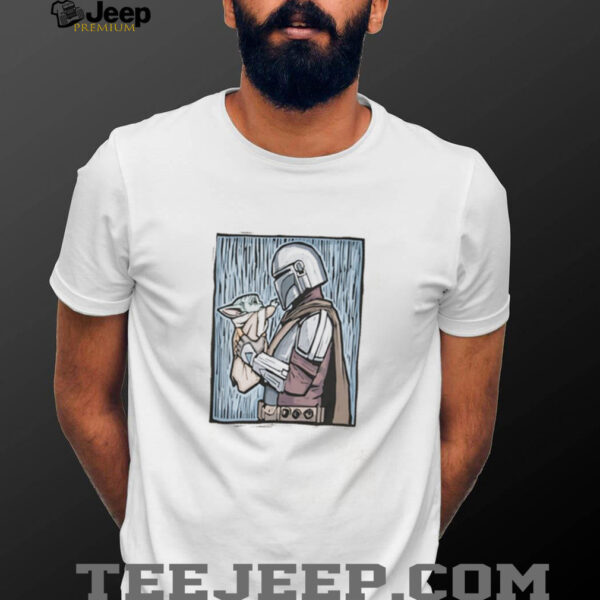 Star Wars The Mandalorian holding Gru shirt
