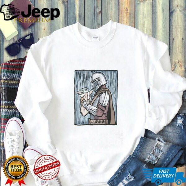 Star Wars The Mandalorian holding Gru shirt