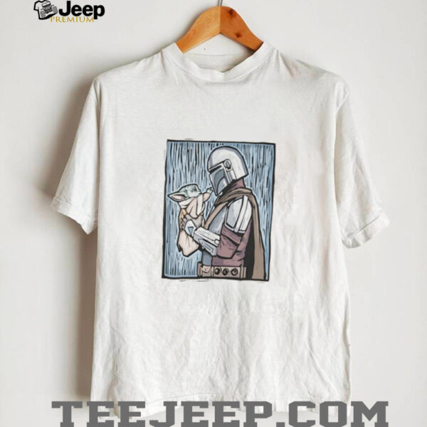 Star Wars The Mandalorian holding Gru shirt