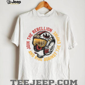 Star Wars a Rebel pilot helmet join the rebellion and rise against the empire shirt
