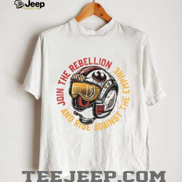 Star Wars a Rebel pilot helmet join the rebellion and rise against the empire shirt