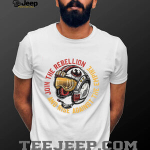 Star Wars a Rebel pilot helmet join the rebellion and rise against the empire shirt