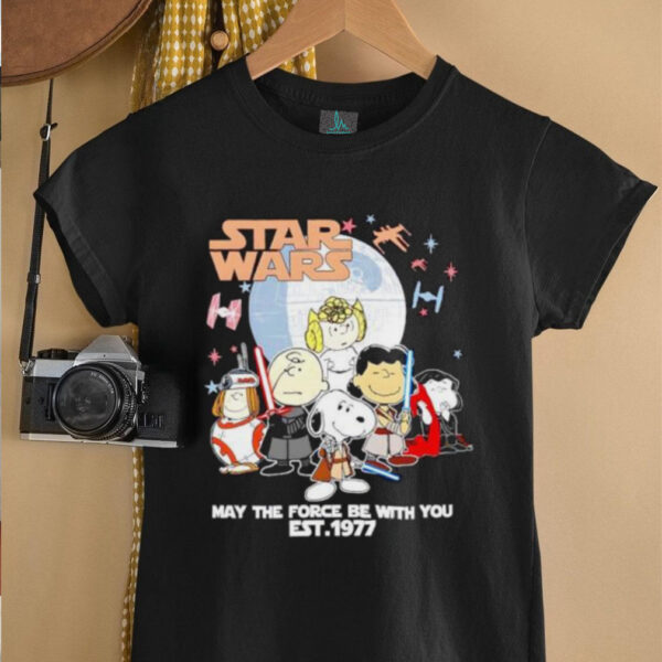 Star wars Peanuts characters may the force be with you est 1977 shirt