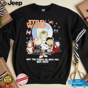 Star wars Peanuts characters may the force be with you est 1977 shirt