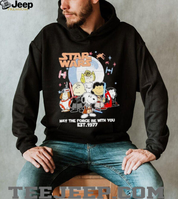 Star wars Peanuts characters may the force be with you est 1977 shirt