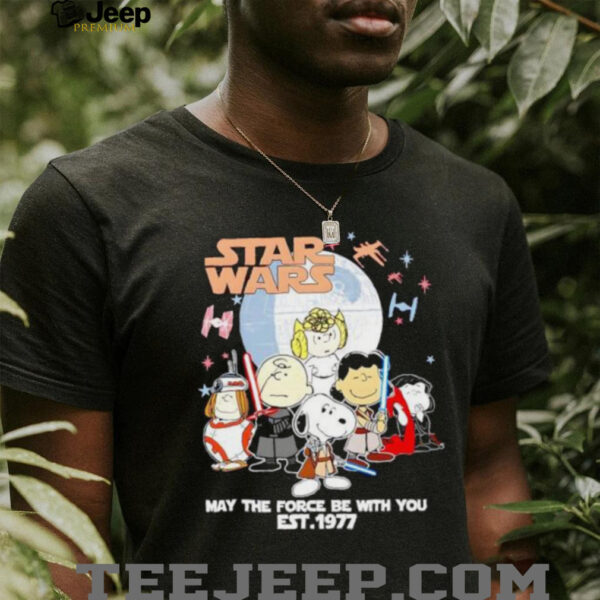 Star wars Peanuts characters may the force be with you est 1977 shirt