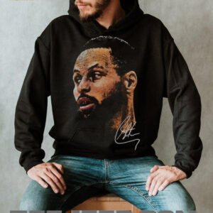 Stephen Curry Black NBA Real Big Face Player signature shirt2