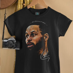 Stephen Curry Black NBA Real Big Face Player signature shirt3