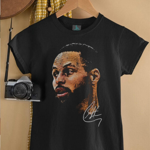 Stephen Curry Black NBA Real Big Face Player signature shirt