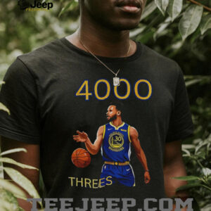 Stephen Curry Golden State Warriors Basketball 4000 threes shirt