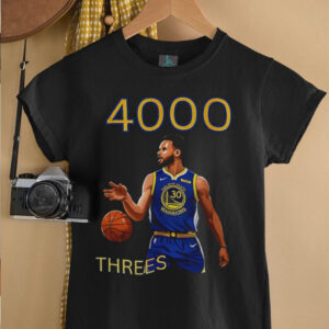 Stephen Curry Golden State Warriors Basketball 4000 threes shirt2