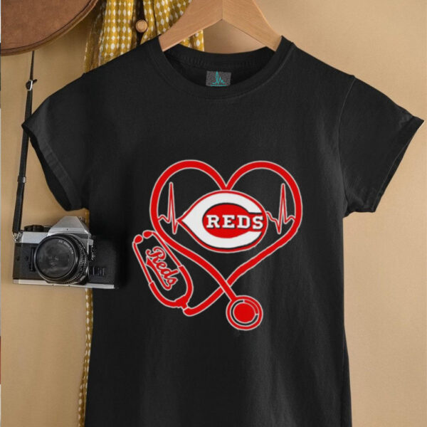 Stethoscope heartbeat Cincinnati Reds Pride shirt