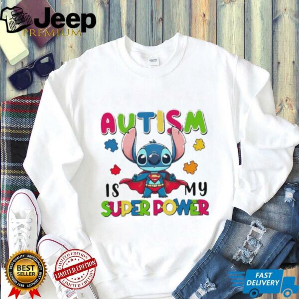 Stitch superman autism is my super power shirt