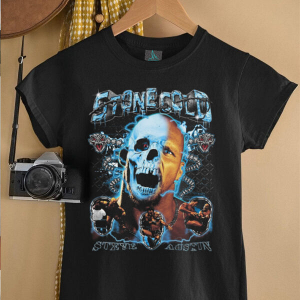 Stone Cold Steve Austin Heavyweight Black T Shirt