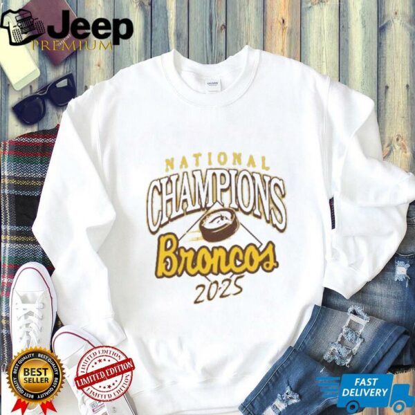 Summit Sportswear HEATHER Western Michigan Broncos 2025 National Mens Hockey Champions shirt