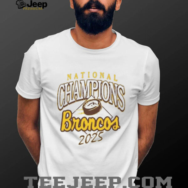 Summit Sportswear HEATHER Western Michigan Broncos 2025 National Mens Hockey Champions shirt