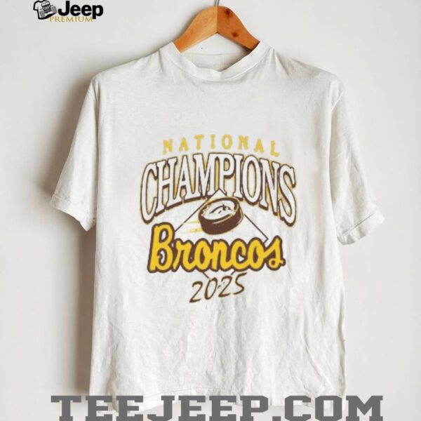 Summit Sportswear HEATHER Western Michigan Broncos 2025 National Mens Hockey Champions shirt