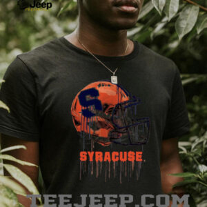 Syracuse Orange Youth Heather Dripping Football T Shirt3