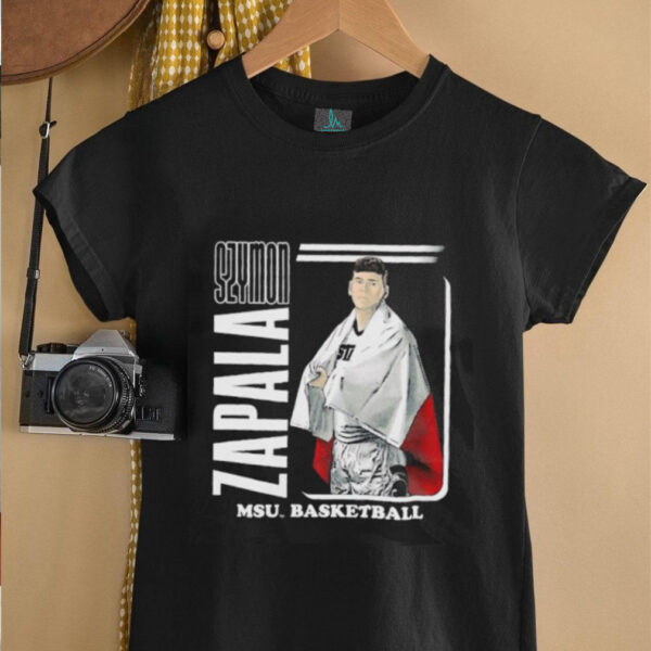 Szymon Zapala MSU basketball cartoon shirt