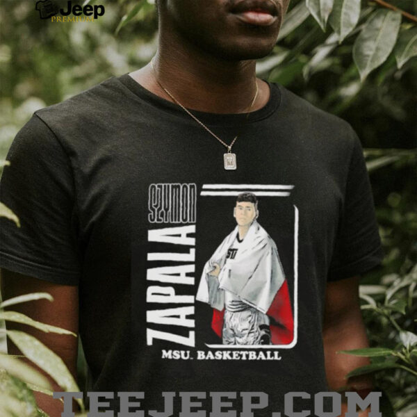 Szymon Zapala MSU basketball cartoon shirt