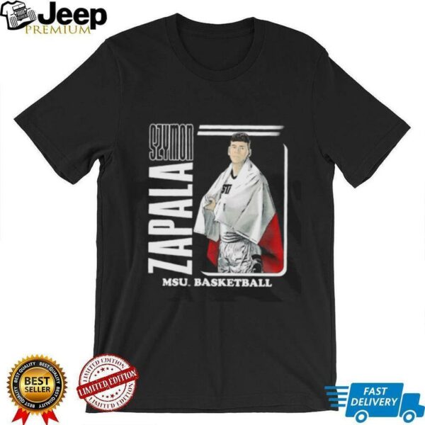 Szymon Zapala MSU basketball cartoon shirt