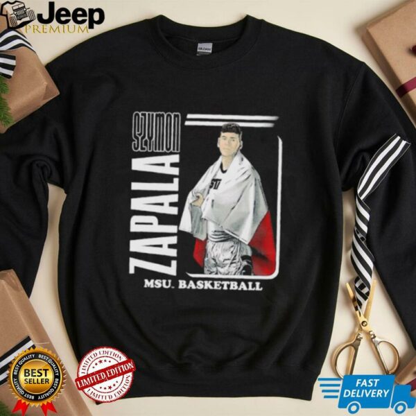 Szymon Zapala MSU basketball cartoon shirt