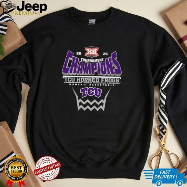 TCU Horned Frogs 2025 Big 12 Women’s Basketball Conference Tournament Champions Shirt