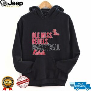 Ole Miss basketball text logo overlay shirt